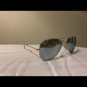REAL RAY-BAN AVIATOR SUNGLASSES (BLUE/GREEN/SILV)
